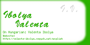 ibolya valenta business card
